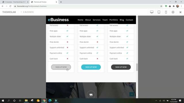E-business: Free Bootstrap 4 HTML5 Mulitupurpose Website Template смотреть онлайн