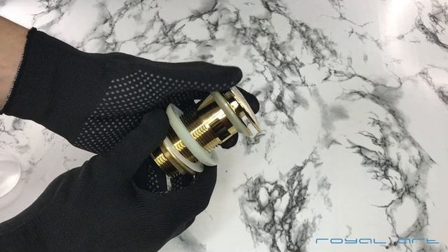 Донный клапан с переливом Royal Art AR-030GO смотреть онлайн