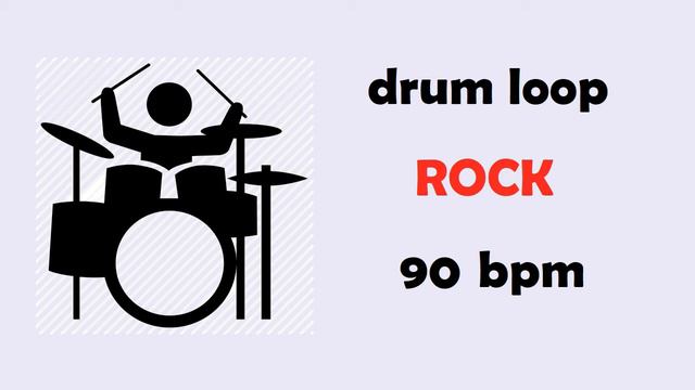 Rock 90 bpm drums - play along track смотреть онлайн