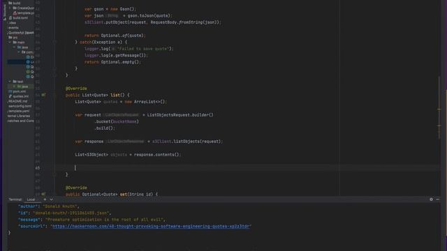 List: AWS SAM Serverless Java REST API with S3 Datastore смотреть онлайн