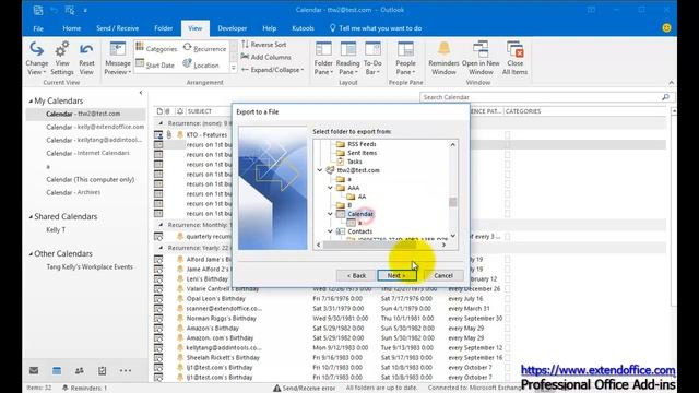 Export Outlook Calendar To Excel
