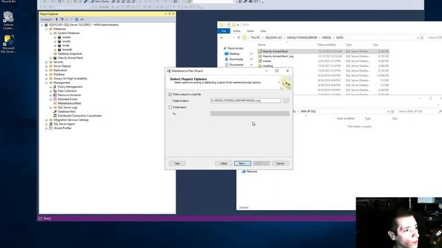 Снимаем бэкап с базы данных SQL средствавми самого SQL. смотреть онлайн