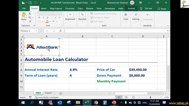 Calculate data by using financial functions, Computer Science Lecture | Sabaq.pk смотреть онлайн