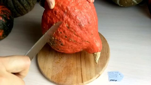 Разрезаем тыкву Золотой Хаббард (Golden Hubbard) смотреть онлайн