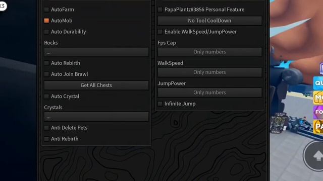 Muscle Legends Script MOBILE – (Autofarm, Auto Rebirth,Get All Chests, Auto Crystal)