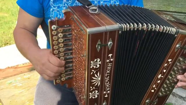 Гармонь мастера К.Чечеткина -наигрыш «Ландиха»(рекрутский наигрыш)Нерехтский район смотреть онлайн