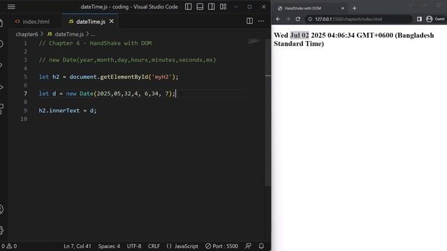 Time and Date in javascript | Javascript tutorial in Bangla#6.10 @decreativen смотреть онлайн