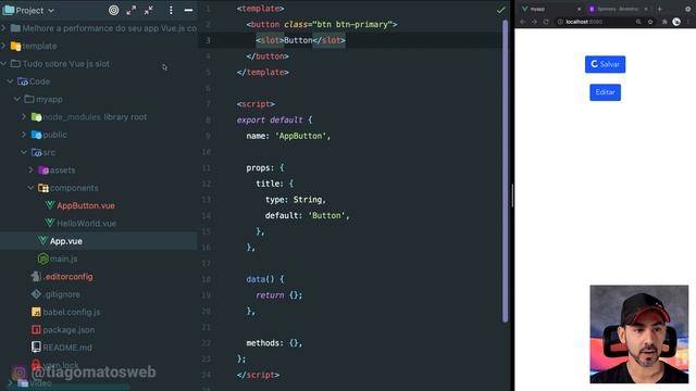 Tudo sobre Vue js slot parte 1 смотреть онлайн