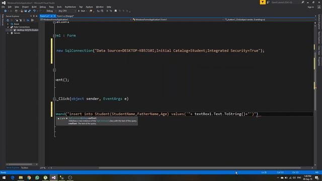 SQL Connection with Visual Studio 2015 смотреть онлайн