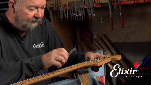 Setting Up Your Stratocaster Guitar: Nut Action Height Adjustment (Step 3 of 4) | ELIXIR Strings смотреть онлайн