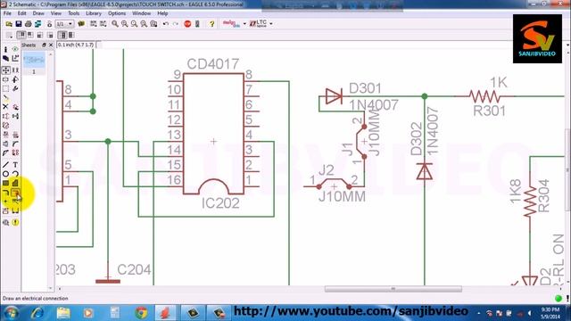 EAGLE # 9 of 12 : PCB LAYOUT ( Fix Ratsnest with Jumper ) : How to design circuit : смотреть онлайн
