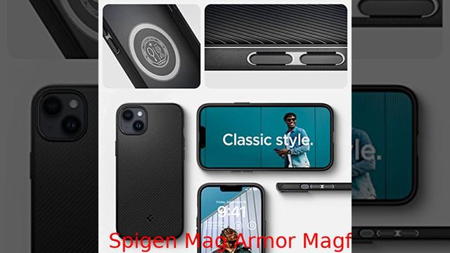 Spigen Mag Armor Magfit Back Cover Case Compatible with MagSafe Designed for iPhone 14 TPU + Poly C смотреть онлайн