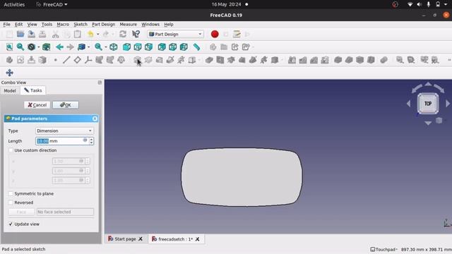 FreeCAD Trace a photo of a curved model using B-Splines, fillets, mirror sketch and symmetry sketch смотреть онлайн
