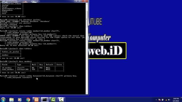 Pembelajaran 5 Database: Mendefinisikan dan Menghapus Primary Key pada Tabel смотреть онлайн
