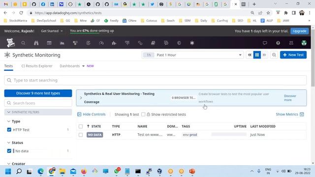 Datadog Tutorials Synthetic and RUN Monitoring смотреть онлайн