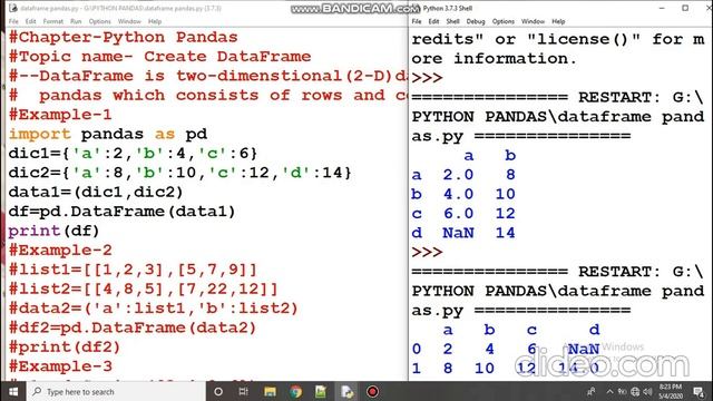 Create DataFrame in Python Pandas смотреть онлайн