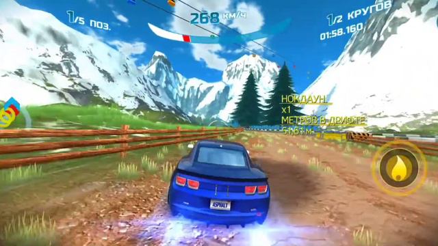 Asphalt Nitro | КАРЬЕРА | СЕЗОН 2: НОВЫЕ ГОРИЗОНТЫ | Альпы, реверс/Классика | Chevrolet Camaro GS смотреть онлайн