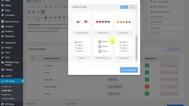 AH Survey - WordPress survey builder with multiple questions type смотреть онлайн