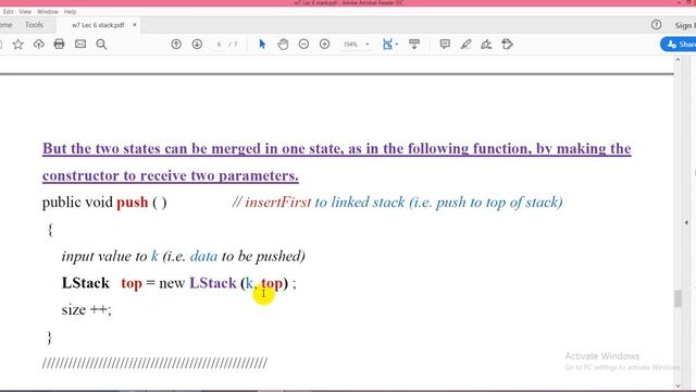 W7-l6-Stack using linked list смотреть онлайн