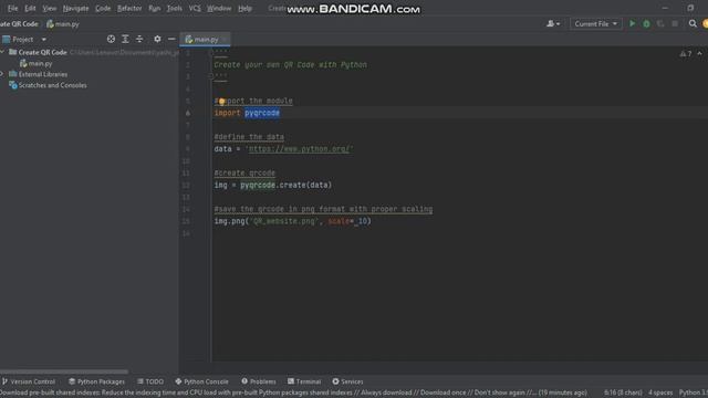 Generate QR code using python | Python Project смотреть онлайн