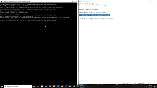 CS50AI Questions python project смотреть онлайн