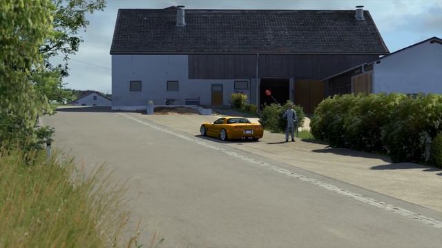 Tuned Chevrolet Corvette C5 Z06 on countryside roads / Assetto Corsa gameplay (AC) смотреть онлайн