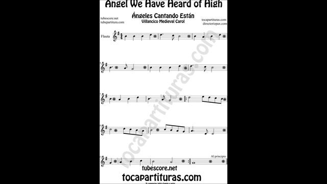 Angel We Have Heard of High Sheet Music for sax trumpet flute violin viola oboe clarinet trombone смотреть онлайн