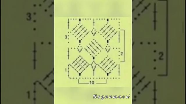 ✨Интересные и несложные узоры крючком со схемами для вязания смотреть онлайн