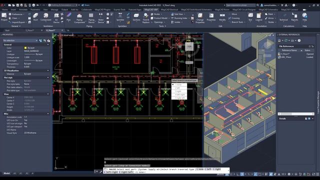 Automatic Running Index in MagiCAD 2022 UR-1 for AutoCAD смотреть онлайн