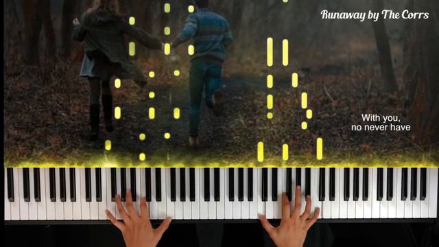 Runaway by The Corrs piano cover | lyrics | sheet music смотреть онлайн