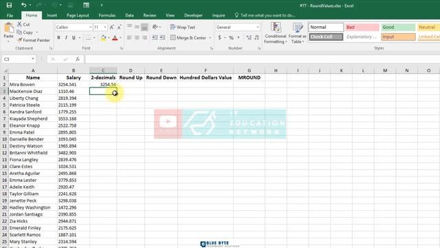 MS Excel Tutorial - 62 - How to round values with various ways смотреть онлайн