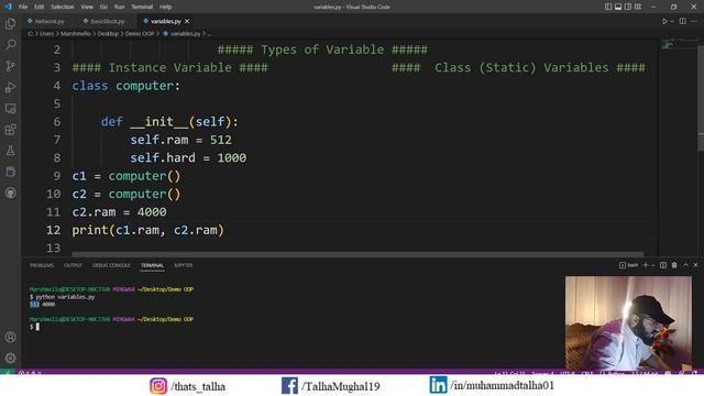 #5 Types of Variables (Instance & Class Variables) in Python | Object Oriented Programming #2023 смотреть онлайн