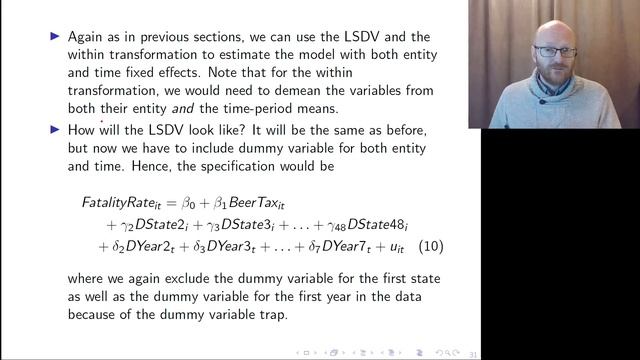 4 4 Regressions with both Entity and Time Fixed Effects смотреть онлайн