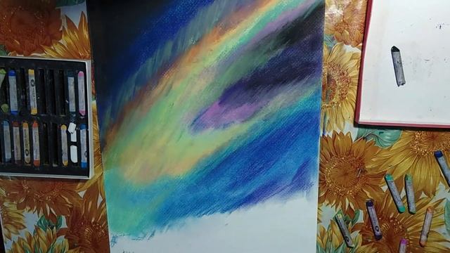 Северное сияние⭐Soft Pastel⭐Northern Lights⭐сухая пастель⭐