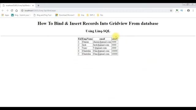 bind and insert records into gridview using linq sql c#4.6 смотреть онлайн