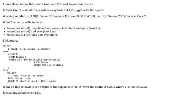 Databases: Join select queries on an id in SQL Server смотреть онлайн