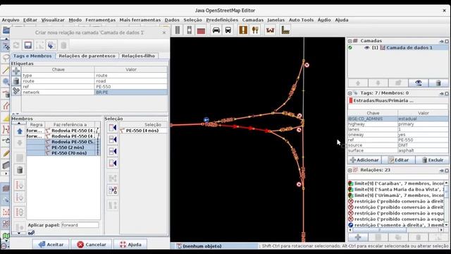 Como criar uma relação do tipo rota de rodovia no OpenStreetMap usando o JOSM смотреть онлайн