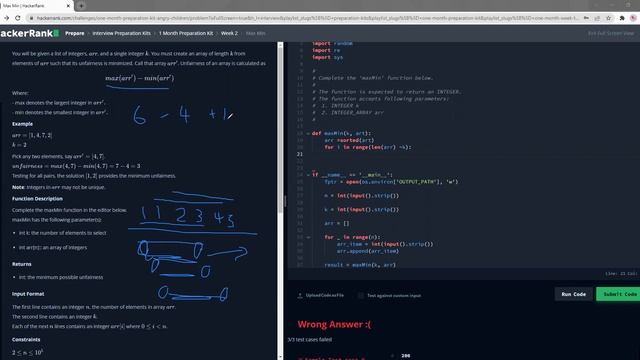 Hackerrank - MaxMin walkthrough #Python #Hackerrank смотреть онлайн
