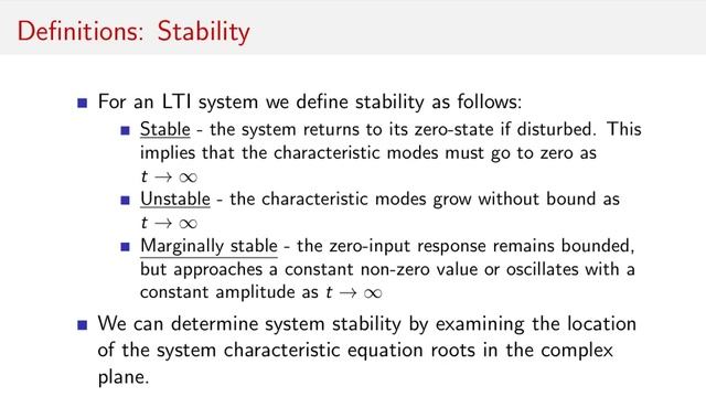 Continuous-Time LTI System Stability смотреть онлайн