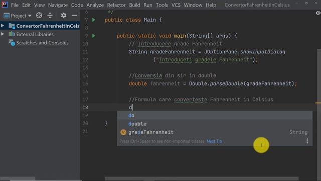 Java Tutorial | Application that converts Fahrenheit degree to Celsius degree смотреть онлайн