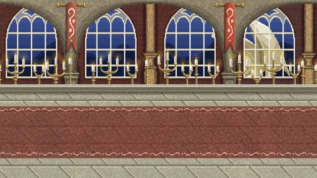 Side Scrolling Castle Pixel Art Background смотреть онлайн