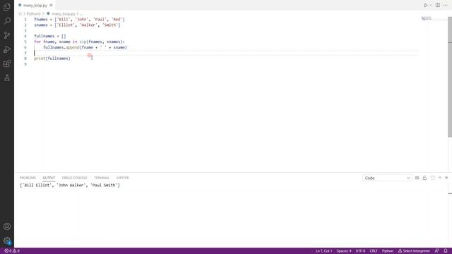 Loop through multiple lists in parallel using Python смотреть онлайн