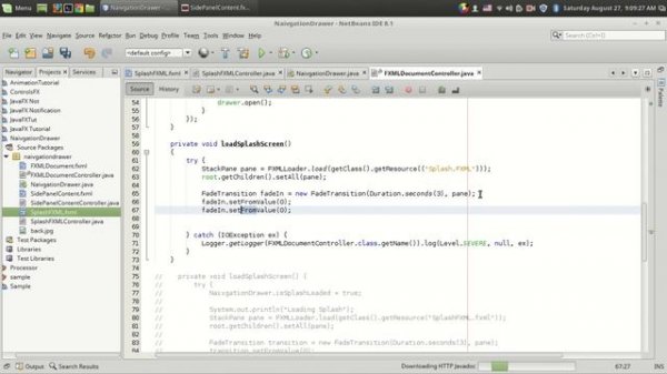 JavaFX Splash Screen / Welcome Screen  (Inside Same Window)