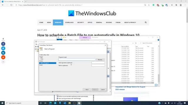 How to schedule a Batch File to run automatically in Windows 10 смотреть онлайн