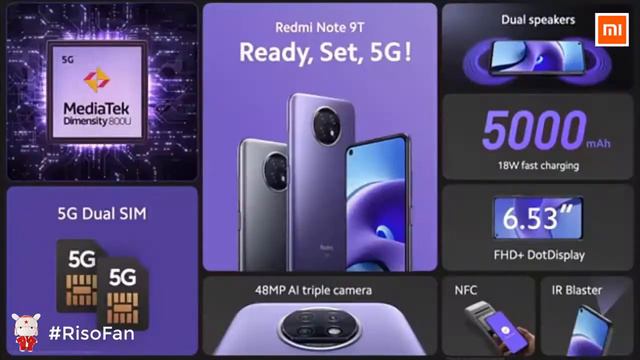 WORLD PREMIERE Redmi Note 9T NFC 5G Global ! смотреть онлайн