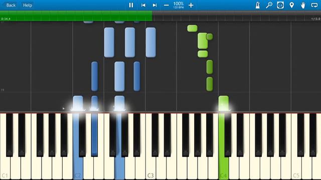 Dj Smash - Волна (на пианино Synthesia) смотреть онлайн