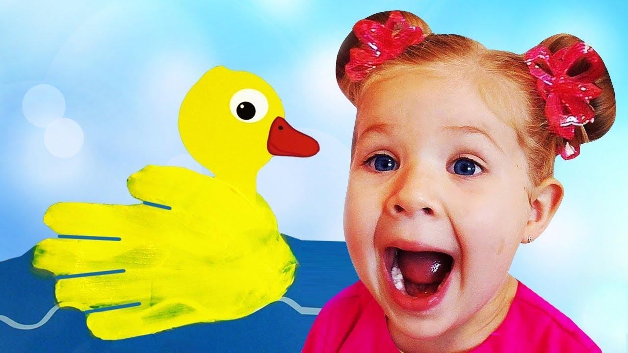 Diana learn colors with Paint for kids смотреть онлайн