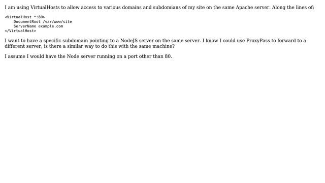 DevOps & SysAdmins: Using an Apache VirtualHost to access a Node JS instance on the same server смотреть онлайн