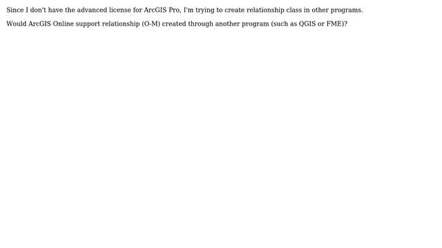 GIS: Creating relationship class in QGIS for uploading to ArcGIS Online? смотреть онлайн