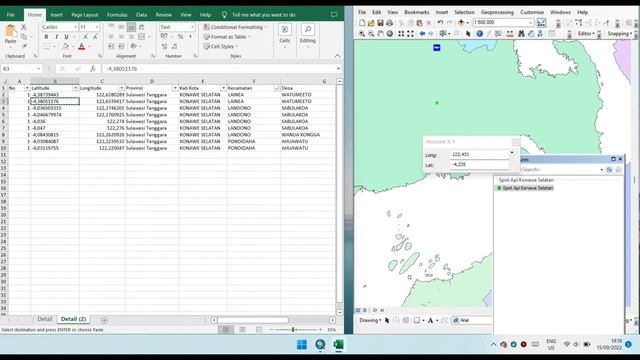 MEMBUAT DAN MENGINPUT TITIK KOORDINAT DARI DATA EXCEL KE ARCGIS смотреть онлайн